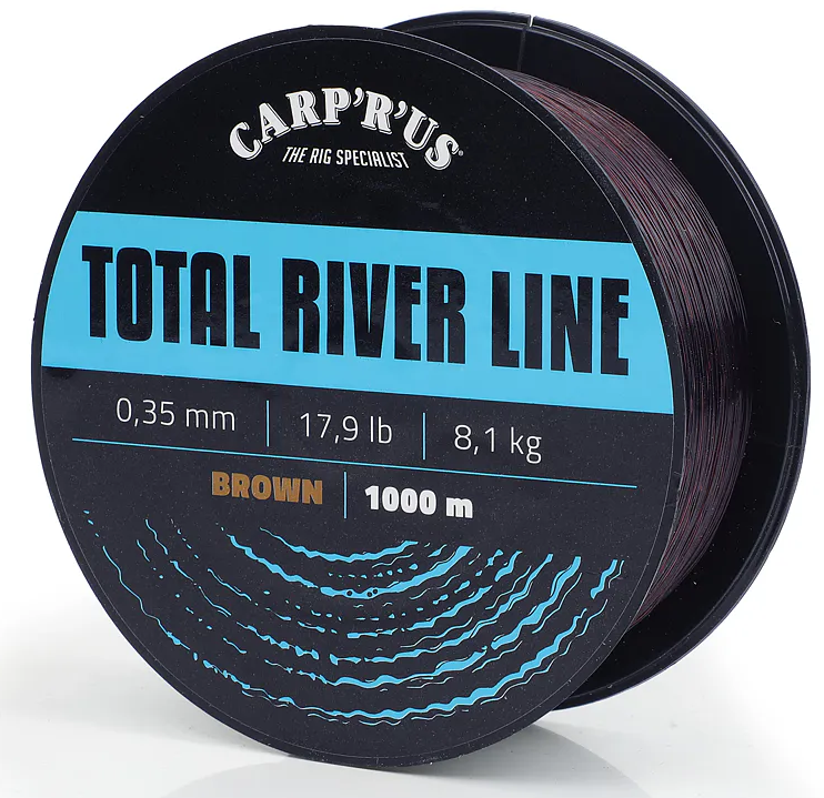 Levně Carp´r´us vlasec total river line brown - 1000 m 0,35 mm 8,1 kg