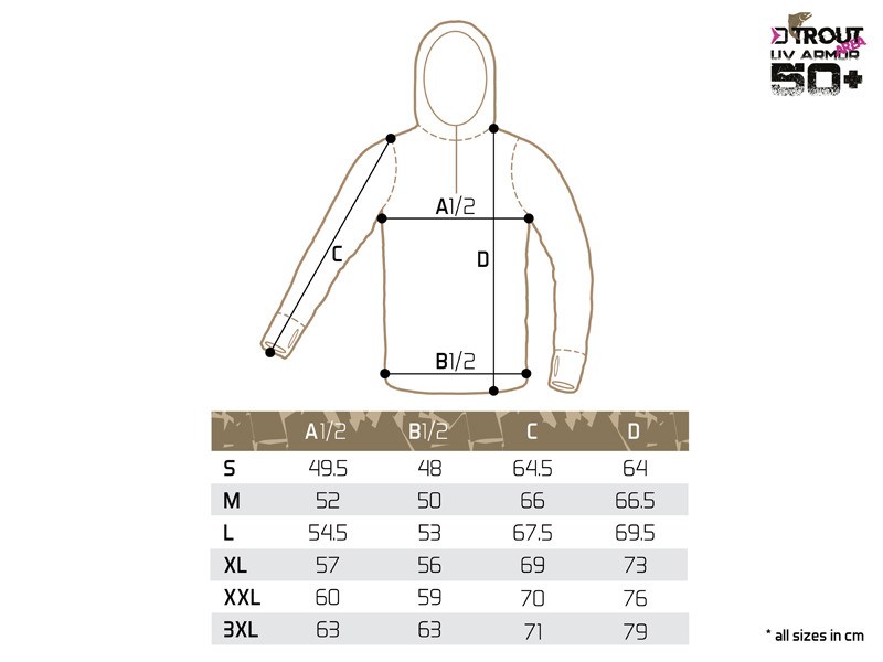 Delphin Tričko s Kapucí UV ARMOR 50+ Trout (7)