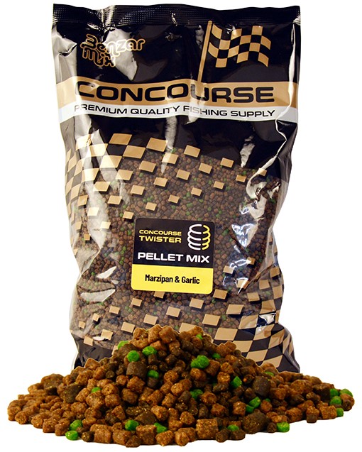 Levně Benzar mix mikro pelety concourse twister pellet mix 2 a 4 mm 800 g - marcipán česnek