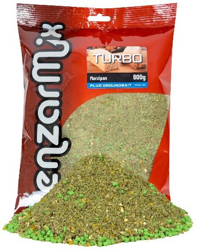 Levně Benzar mix krmítková směs groundbait turbo fluo 800 g - marcipán