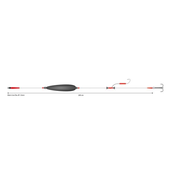 Mikado Návazec Mono Catfish Set Big Bait Ready Rig 100 kg