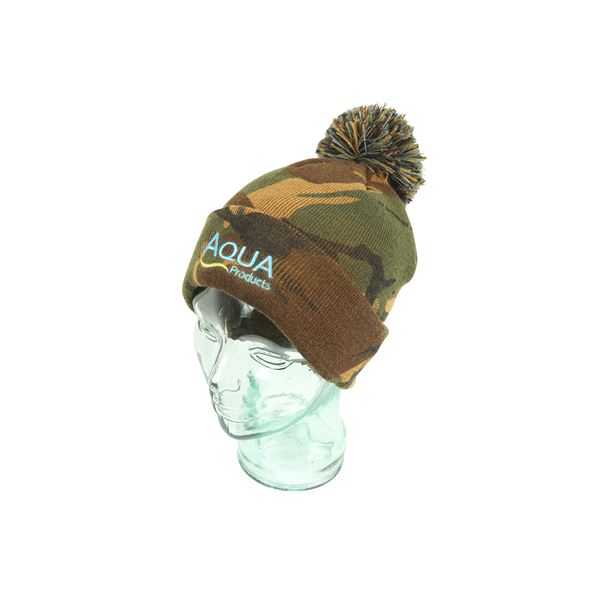 Aqua Kulich Camo Bobble Hat