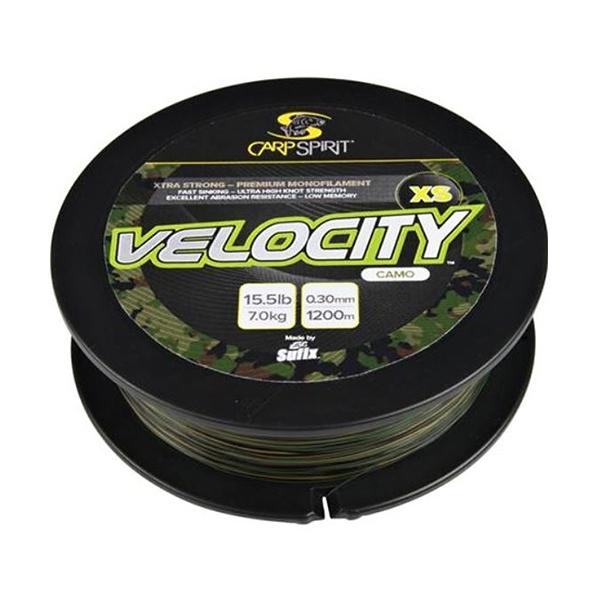 Carp spirit vlasec velocity xs camo 1200 m-průměr 0,27 mm / nosnost 5,90 kg