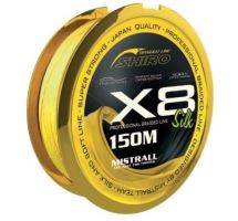 Mistrall Splétaná Šňůra Shiro Silk Braided Line X8 Fluo 150 m - Průměr 0,36 mm / Nosnost 4-Průměr 0,36 mm / Nosnost 43,5 kg