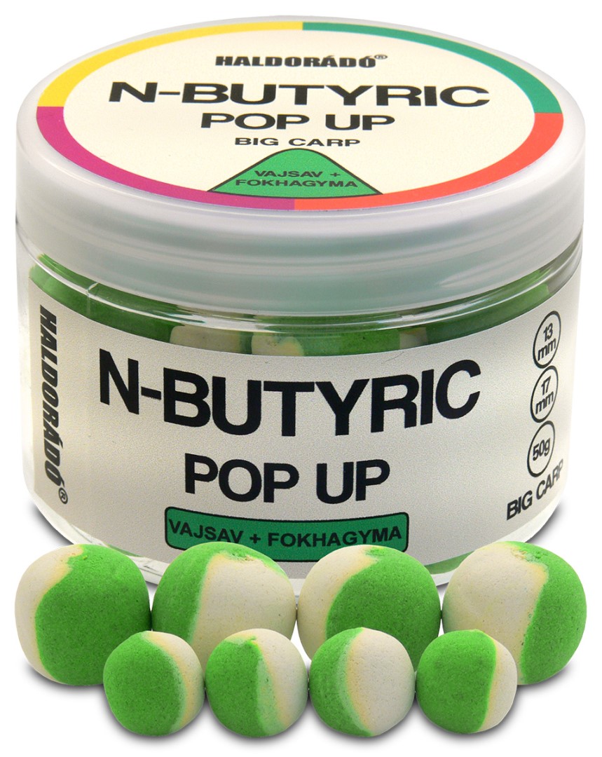 Haldorádó pop-up n-butyric big carp 50 g 13+17 mm kyselina máselná - česnek