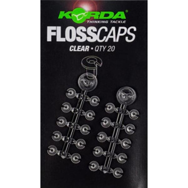 Korda Zarážky Na Nástrahu Floss Caps Clear Čiré