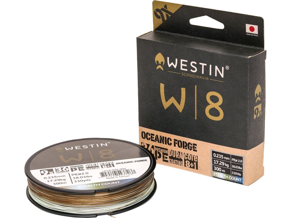 Levně Westin splétaná šňůra w8 9-braid oceanic forge 300 m - 0,260 mm 20,37 kg