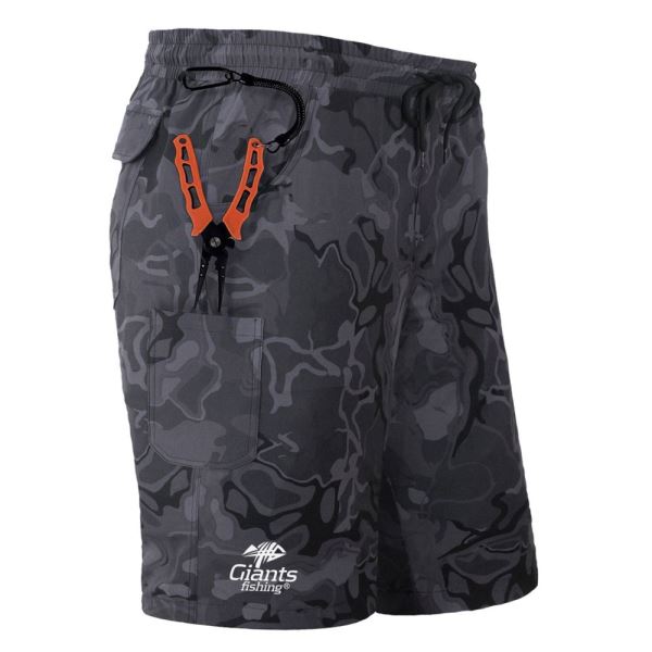 Giants Fishing Kraťasy Shorts Quick Dry UV50+ Camo Grey