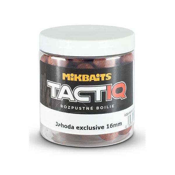 Mikbaits Rozpustné Boilies Tactiq Jahoda Exclusive 250 ml