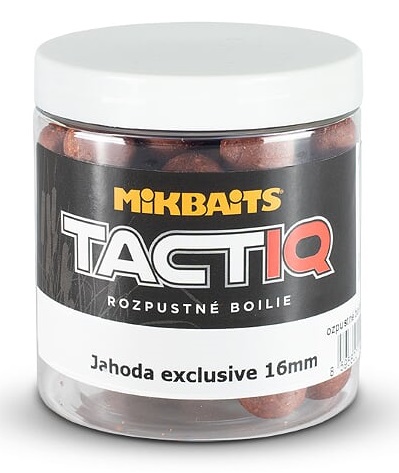 Mikbaits rozpustné boilies tactiq jahoda exclusive 250 ml - 16 mm