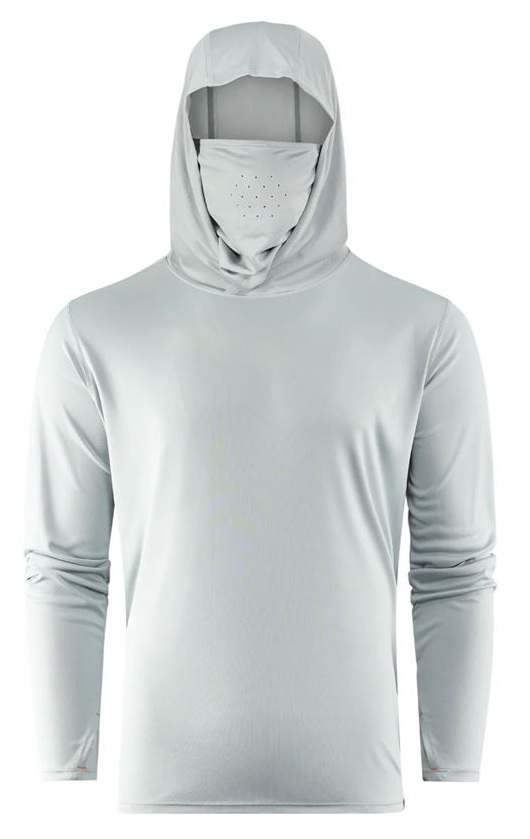 Levně Grundéns triko tough sun masked hoodie iceberg - m