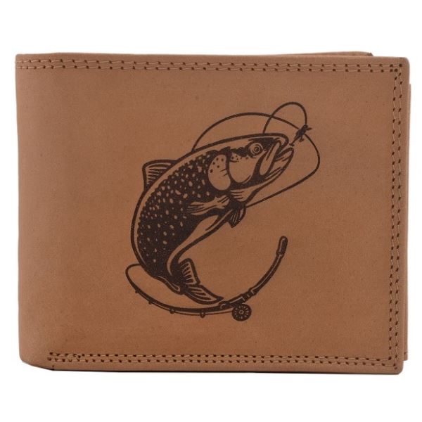 Mercucio Peněženka Natural Vzor 49 Pstruh S Prutem