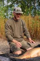 Korda Tričko s Dlouhým Rukávem Patch Crewneck Dark Olive (3)