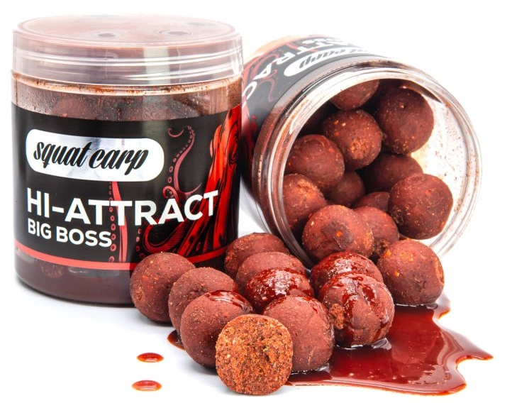 Levně Squat carp boilies v dipu hi-attract big boss 220 g - 24 mm