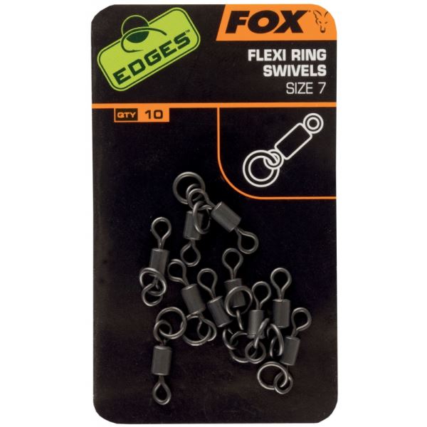 Fox obratlík s kroužkem edges flexi ring swivels 10 ks