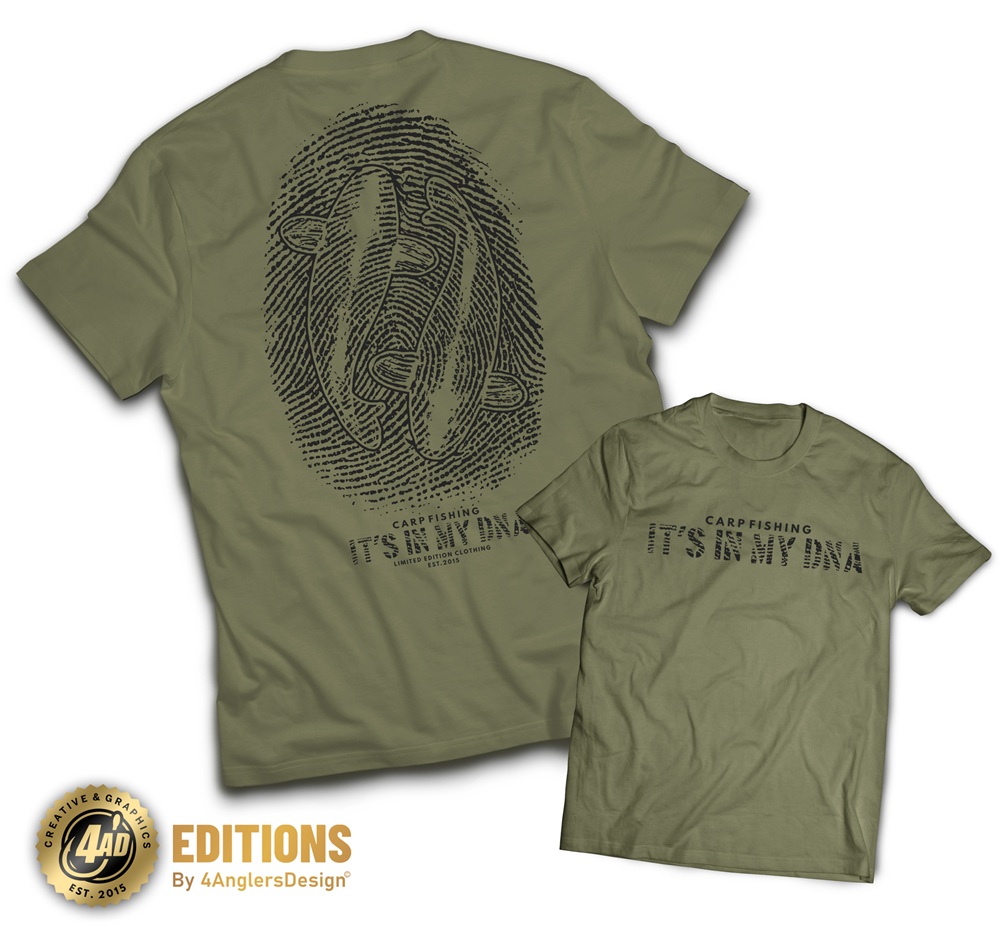 4anglersdesign tričko carp fishing ... it´s in my dna - xl