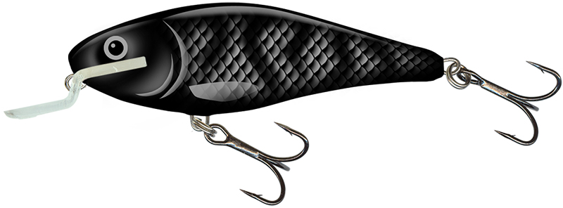 Levně Salmo wobler executor shallow runner black shadow 12 cm