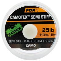 Fox Návazcová Šňůrka Edges Camotex Semi Stiff 20 m-Průměr 20 lb / Nosnost 9,1 kg