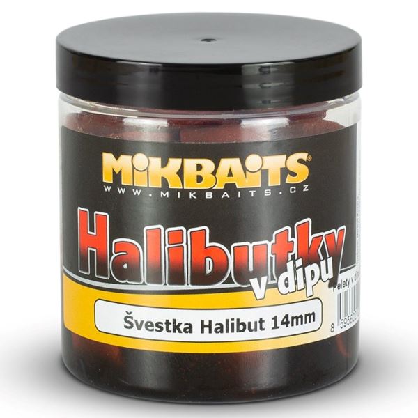 Mikbaits chytací halibutky v dipu 14 mm 250 ml