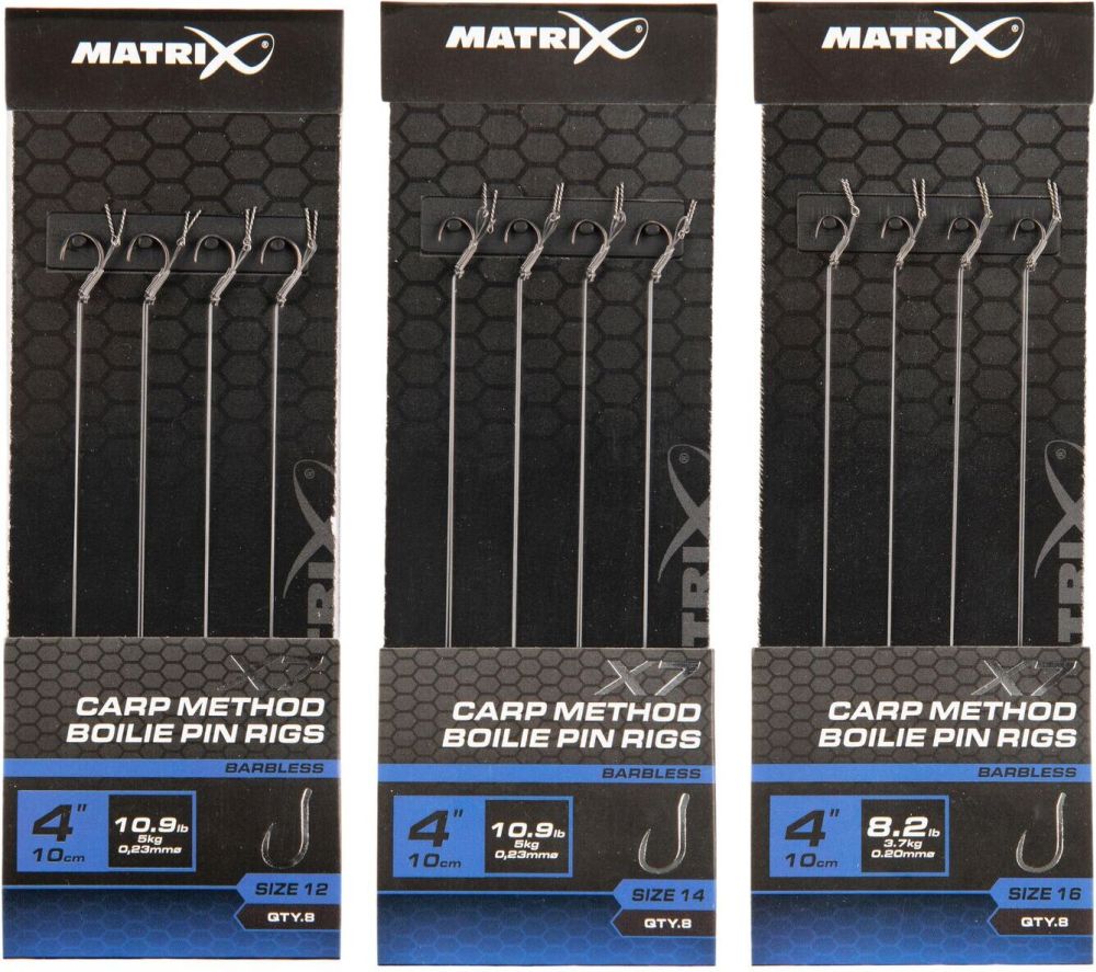 Matrix návazec x7 carp method band rigs 15 cm - velikost háčku 14