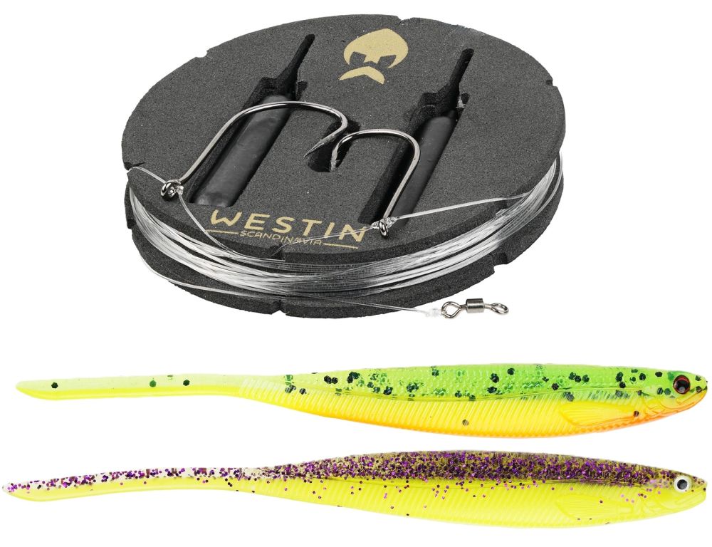 Westin montáž s gumovou nástrahou dropshot rig kit shadteez pintail dark water mix - 10 g