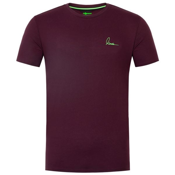 Korda Tričko Minimal Tee Burgundy