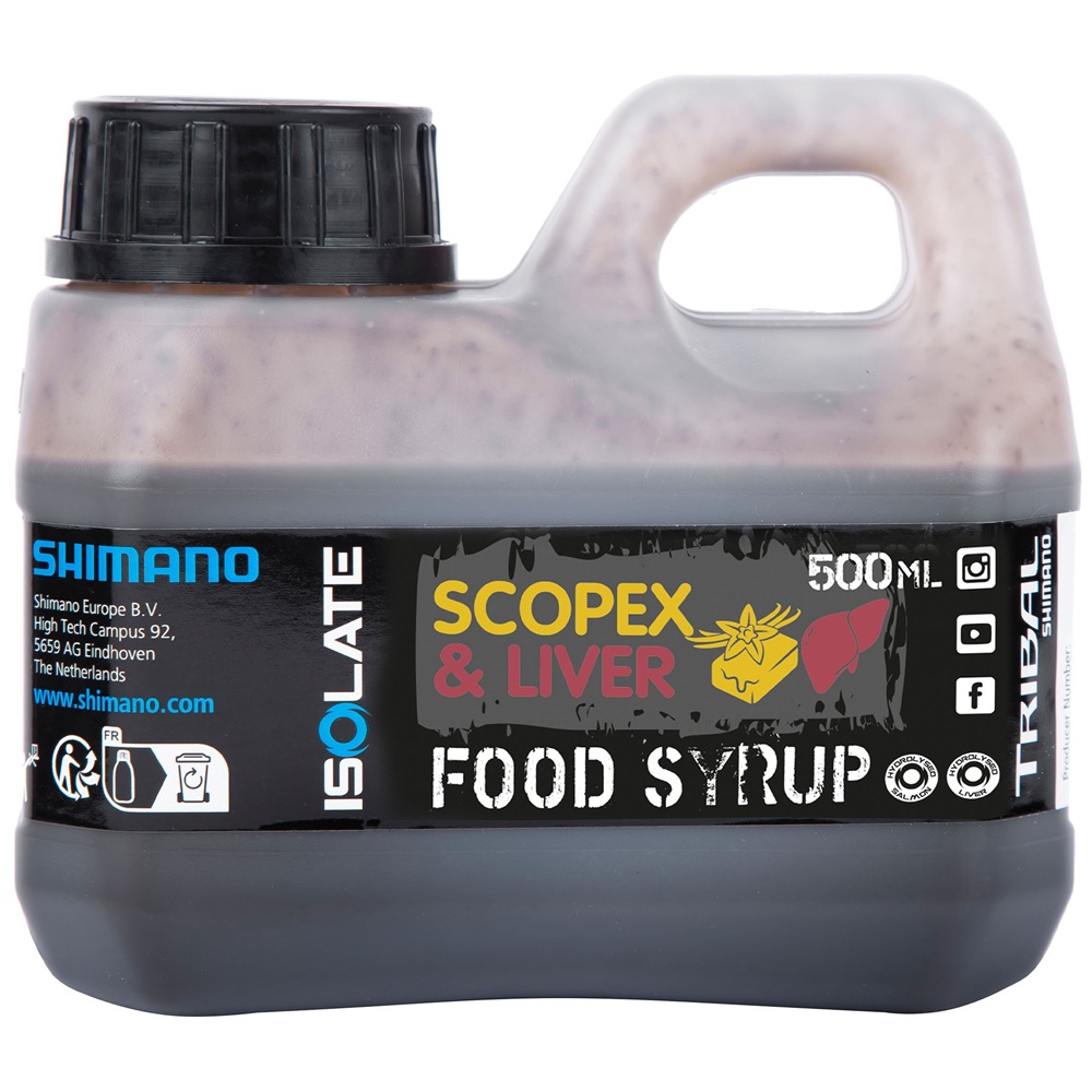 Levně Shimano booster isolate food syrup attractant scopex liver 500 ml