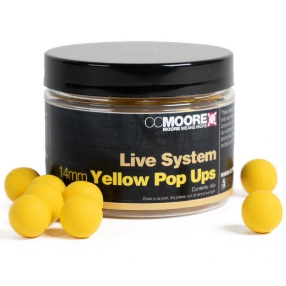 Cc moore plovoucí boilie live system yellow pop up extra plovoucí - 14 mm 45 ks
