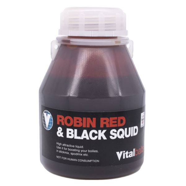 Vitalbaits Dip Robin Red & Black Squid 250 ml