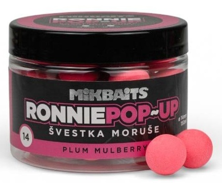Levně Mikbaits plovoucí boilie ronnie švestka moruše 150 ml - 14 mm