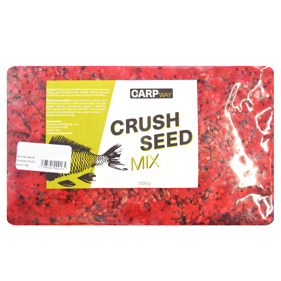 Carpway drcený partikl crush seed mix 1,5 kg-švestka/chilli