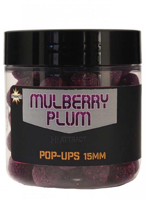 Dynamite baits mulberry plum hi-attract foodbait pop-ups 15 mm