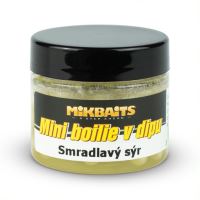 Mikbaits Mini Boilie V Dipu 6-8 mm 50 ml-Smradlavý sýr