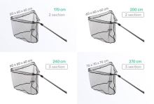 Zfish Podběrák Landing Net ZFX Pogumovaná Síť (2)