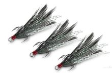 Delphin Trojháček Bird Hook Triple Černá Pírka 3 ks (1)