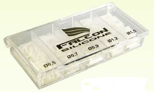 Falcon profi sada silikon bužírek - mix velikostí ( 0,5/ 0,7/ 0,9/ 1,2/ 1,5 )