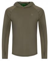 Korda Triko UPF Hooded Top Dark Khaki - S