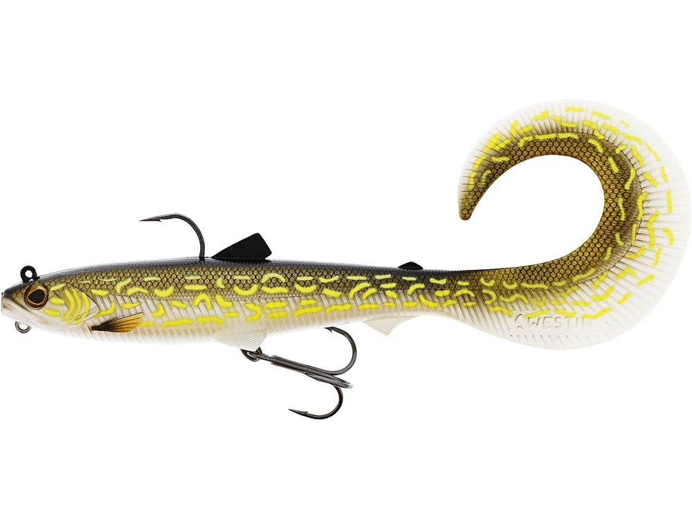 Levně Westin gumová nástraha bullteez curltail r2f sinking natural pike 16 cm 35 g