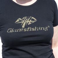 Giants Fishing Tričko Dámské Černé Camo Logo (1)