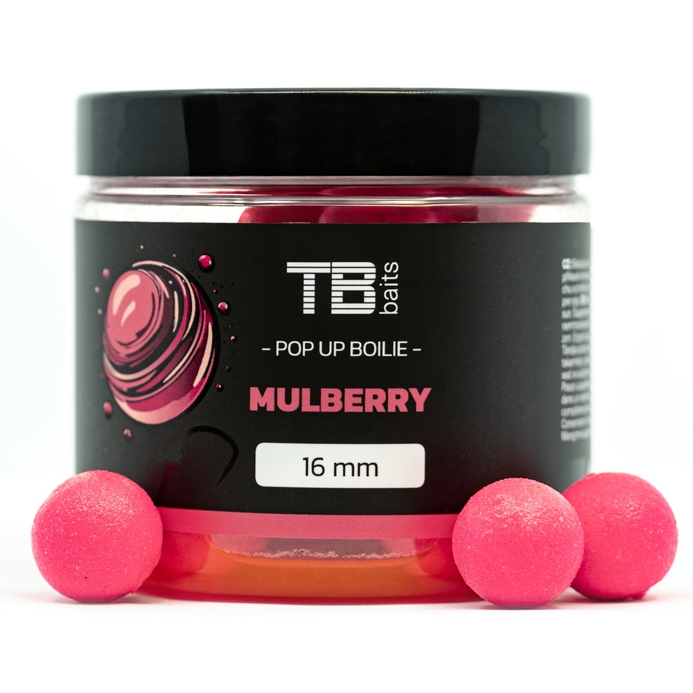 Tb baits plovoucí boilie pop-up mulberry + nhdc 65 g -  12 mm