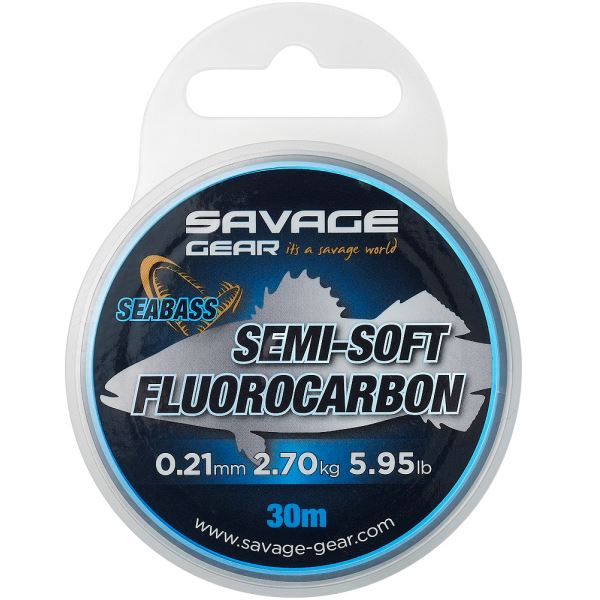 Savage Gear Fluorocarbon Semi Soft Seabass Clear 30 m