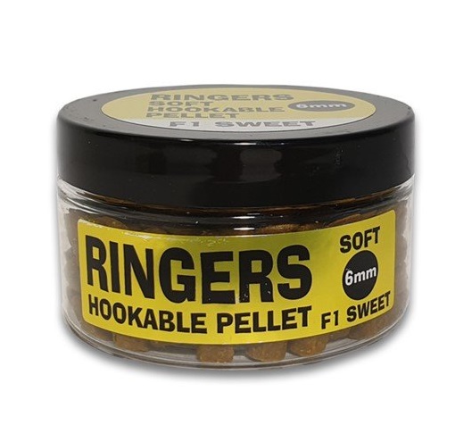 Ringers měkčené pelety soft hook pellets 6 mm 65 g - f1 sweet