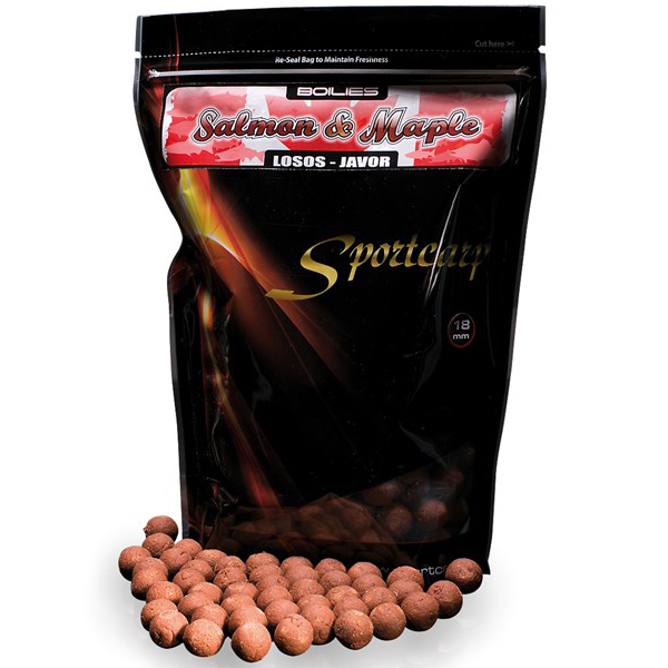 Sportcarp boilies salmon & maple - 800 g 20 mm