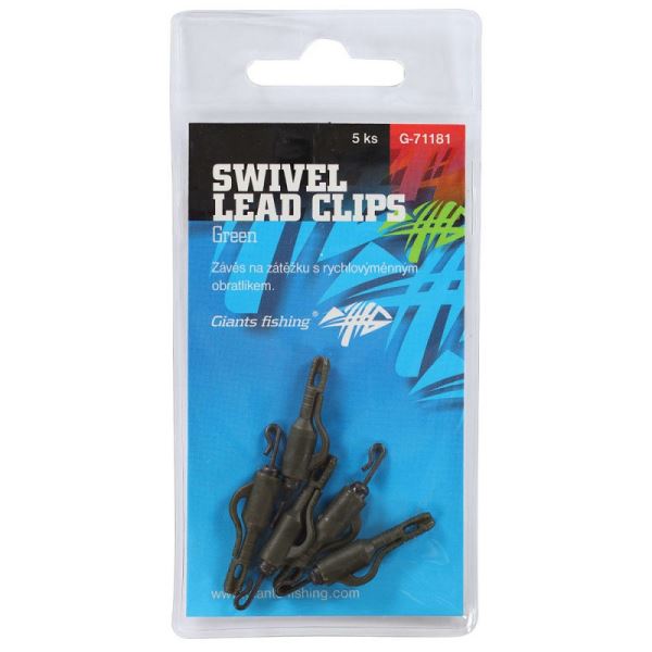 Giants Fishing Závěs Na Boční Olovo Swivel Lead Clips 5 ks