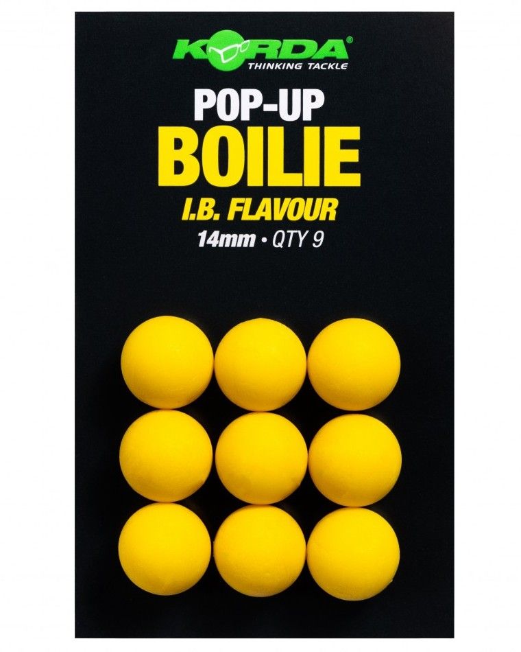 Korda umělá nástraha pop up boilie ib yellow - 14 mm 9 ks