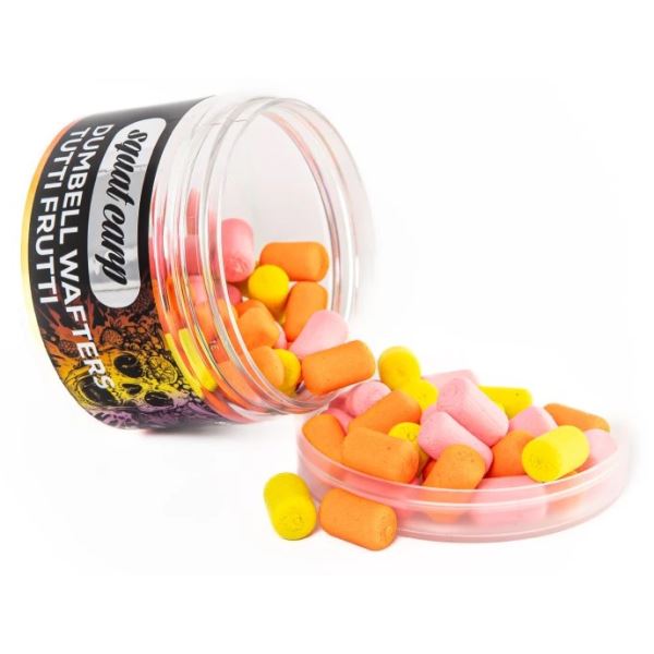 Squat Carp Vyvážené Boilies Wafters Dumbells Tutti Frutti 55 g 10x16 mm