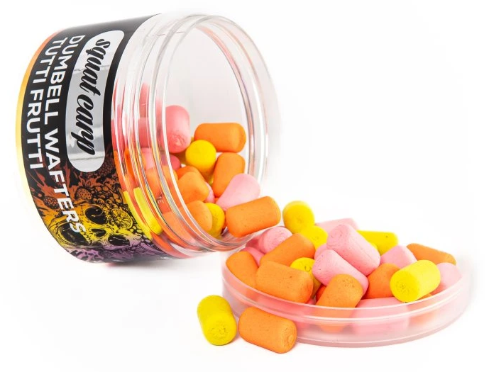 Levně Squat carp vyvážené boilies wafters dumbells tutti frutti 55 g 10x16 mm