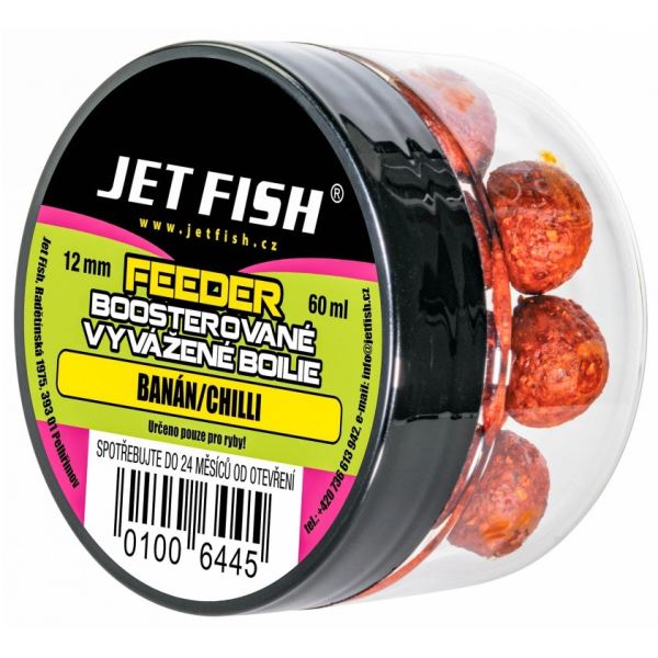 Jet Fish Boosterované Vyvážené Boilie 12 mm 60 ml