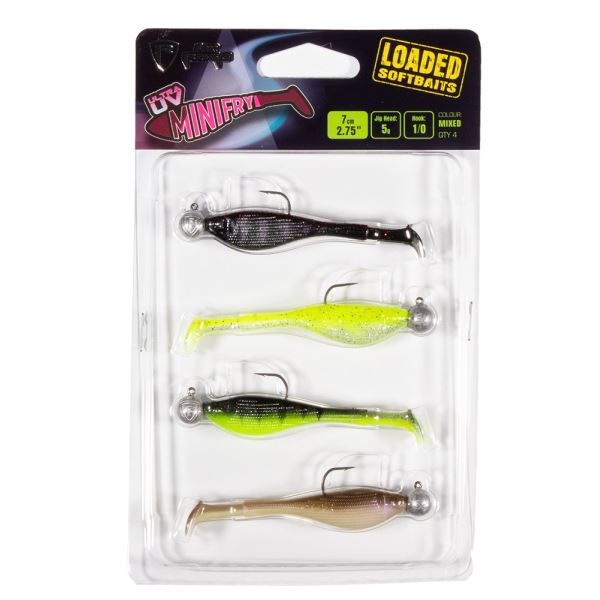 Fox Rage Gumová Nástraha UV Mini Fry Mixed Colour Loaded Lure Pack