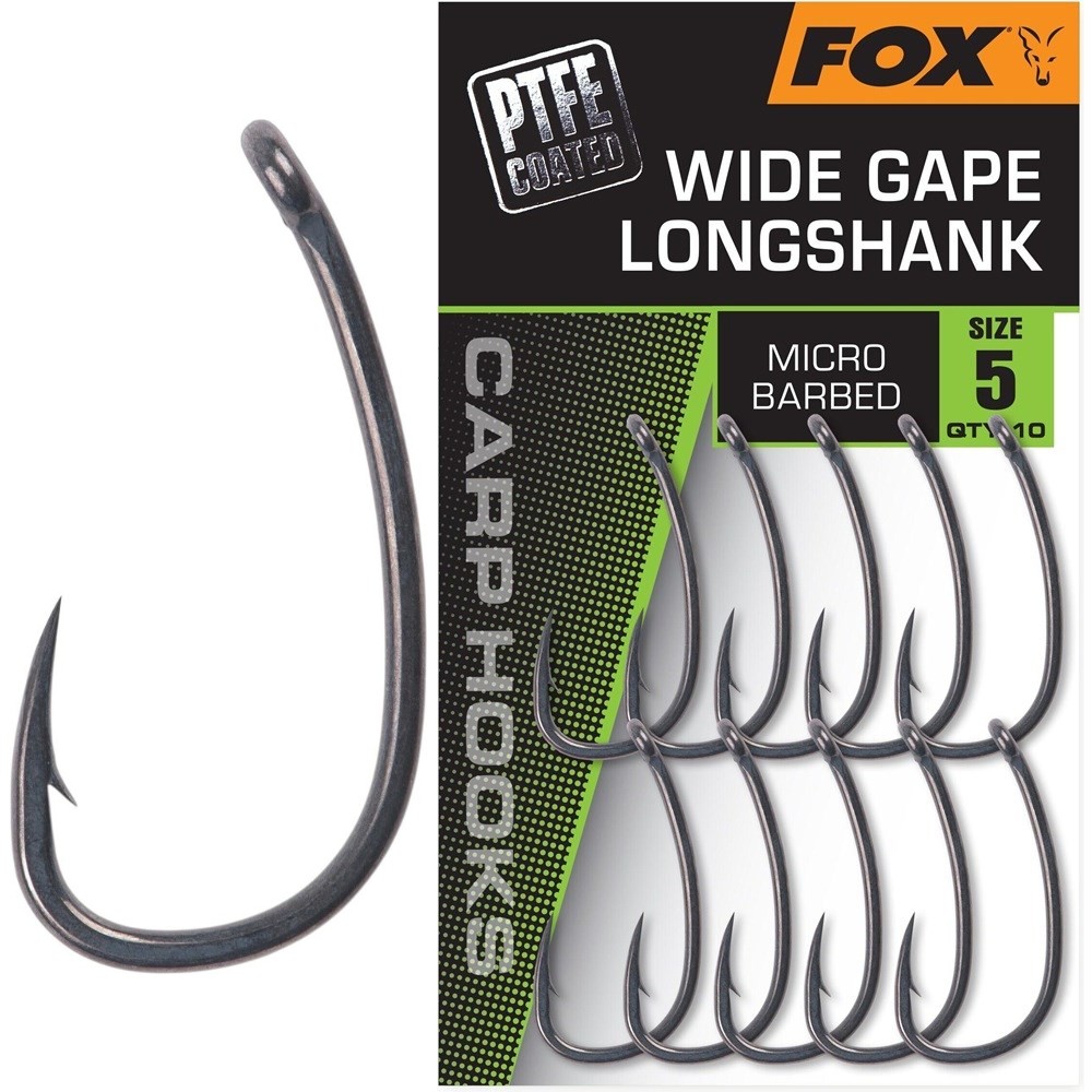 Levně Fox háčky wide gape long shank 10 ks - velikost 4